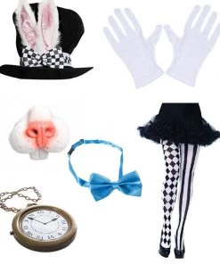 Hallowitch Costumes Womens Easter Bunny Hat Tutu Set