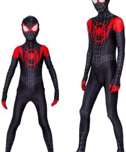 Hallowitch Costumes Boys' Miles Morales Suit Spider Man Costume For Boys And Adult Men