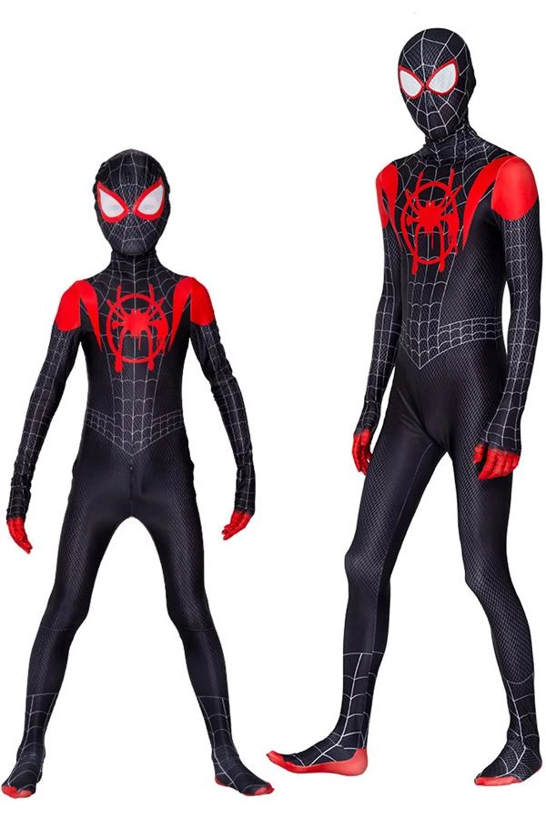 Hallowitch Costumes Boys' Miles Morales Suit Spider Man Costume For Boys And Adult Men 3 Hallowitch Costumes Boys' Miles Morales Suit Spider Man Costume For Boys And Adult Men