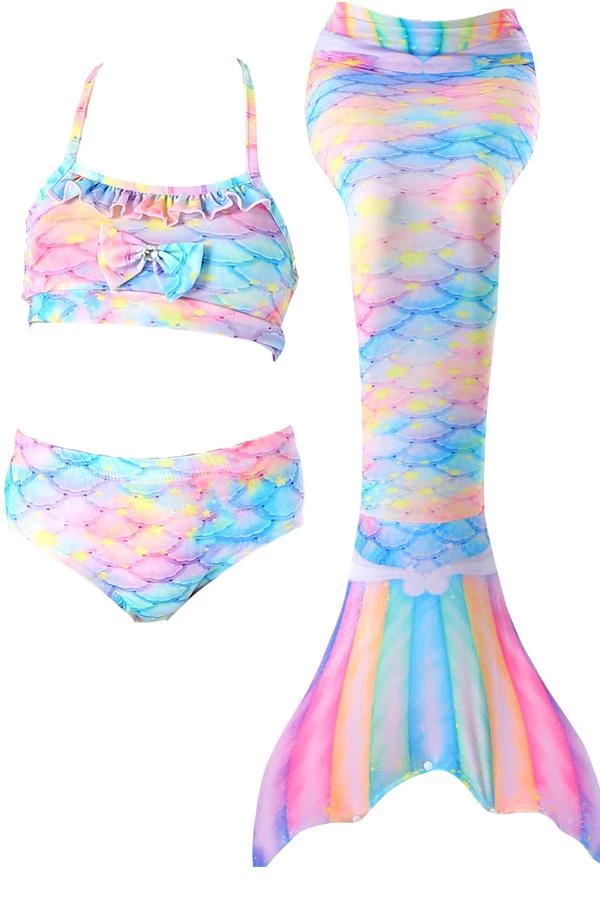 Hallowitch Costumes Mermaid Tail For Swimming Kids Swimsuit-Pink 3 Hallowitch Costumes Mermaid Tail For Swimming Kids Swimsuit-Pink