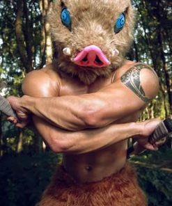 Hallowitch Costumes Inosuke Hashibira Pants Cosplay Costume