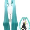 Hallowitch Costumes Hatsune Miku Racing Cosplay Wig Women's 1 Hallowitch Costumes Hatsune Miku Racing Cosplay Wig Women's