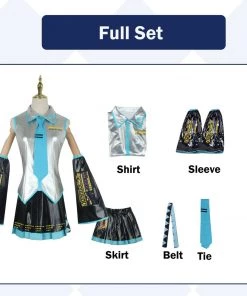Hallowitch Costumes Women's Hatsune Miku Vocaloid Costume For Men Women