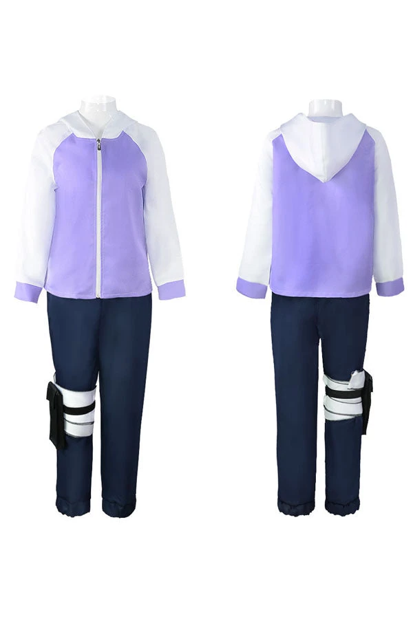 Hallowitch Costumes Naruto Hinata Hyuga Cosplay Costume Set For Adult Women's 3 Hallowitch Costumes Naruto Hinata Hyuga Cosplay Costume Set For Adult Women's