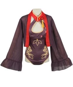 Hallowitch Costumes Genshin Impact Hu Tao Swimsuit Cosplay Costumes