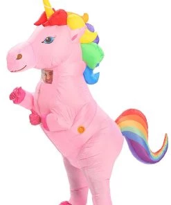 Hallowitch Costumes Adult Inflatable Pink Unicorn Costume