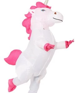 Hallowitch Costumes Adult Inflatable White Unicorn Costume