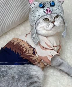 Hallowitch Costumes Demon Slayer Inosuke Hashibira Costume For Cats And Small Dogs
