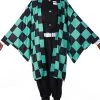 Hallowitch Costumes Tanjiro Kamado Cosplay Costume - Demon Slayer Kimetsu No Yaiba