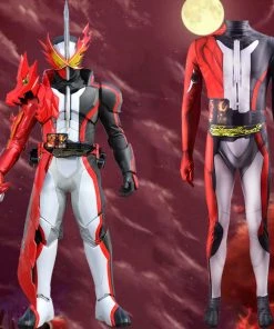 Hallowitch Costumes Boys' Kamen Rider Saber Brave Dragon Zentai Costume Adult Kids