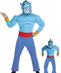 Hallowitch Costumes Boys' Kids Aladdin And The Magic Lamp Genie Jumsuit Cosplay Costume