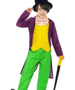 Hallowitch Costumes Willy Wonka Costume For Kids. Charlie And The Chocolate Factory