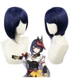 Hallowitch Costumes Genshin Impact Kujou Sara Cosplay Wig