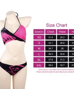 Hallowitch Costumes League Of Legends LoL Jinx Top And Shorts Swimming Suit