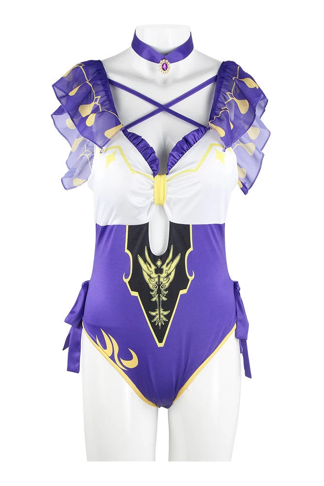 Hallowitch Costumes Genshin Impact Lisa Minci Swimsuit Cosplay Costumes Women's 3 Hallowitch Costumes Genshin Impact Lisa Minci Swimsuit Cosplay Costumes Women's