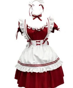 Hallowitch Costumes Women's French Maid Dress Lolita Costume For Adult Women 12 Hallowitch Costumes Women's French Maid Dress Lolita Costume For Adult Women