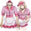 Hallowitch Costumes Marin Kitagawa Pink Maid Dress Costume, My Dress Up Darling Cosplay