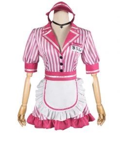 Hallowitch Costumes Marin Kitagawa Pink Maid Dress Costume, My Dress Up Darling Cosplay