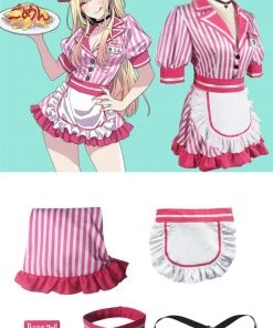 Hallowitch Costumes Marin Kitagawa Pink Maid Dress Costume, My Dress Up Darling Cosplay