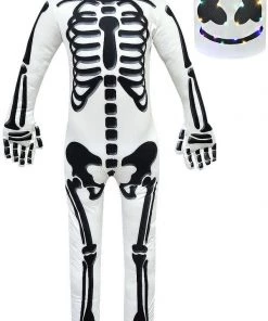 Hallowitch Costumes DJ Marshmello Costume For Kids Boys Halloween-White Boys'