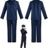 Hallowitch Costumes Jujutsu Kaisen Megumi Fushiguro Outfits Costume Men's 1 Hallowitch Costumes Jujutsu Kaisen Megumi Fushiguro Outfits Costume Men's