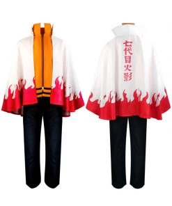 Hallowitch Costumes 7th Minato Namikaze Costume Cloak, Hokage Cloak For Adults Men's