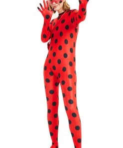 Hallowitch Costumes Adult Miraculous Ladybug Costume For Halloween