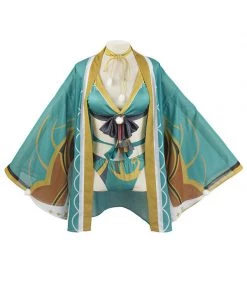 Hallowitch Costumes Genshin Impact Miss Hina Inugami Swimsuit Cosplay Costumes