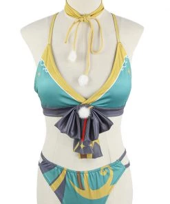 Hallowitch Costumes Genshin Impact Miss Hina Inugami Swimsuit Cosplay Costumes