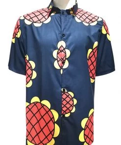Hallowitch Costumes Men's One Piece Monkey D. Luffy Sunflower Shirt Cosplay Costume