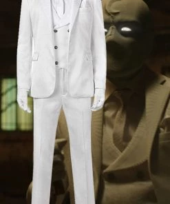 Hallowitch Costumes Moon Knight Costume Steven Grant White Suit For Adult Boys'