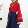 Hallowitch Costumes Mulan Dress Costume For Kids, Red Girls' 1 Hallowitch Costumes Mulan Dress Costume For Kids, Red Girls'