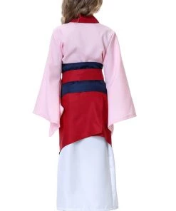 Hallowitch Costumes Girls' Mulan Dress Costume For Kids, Pink