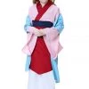 Hallowitch Costumes Girls' Mulan Dress Costume For Kids, Pink