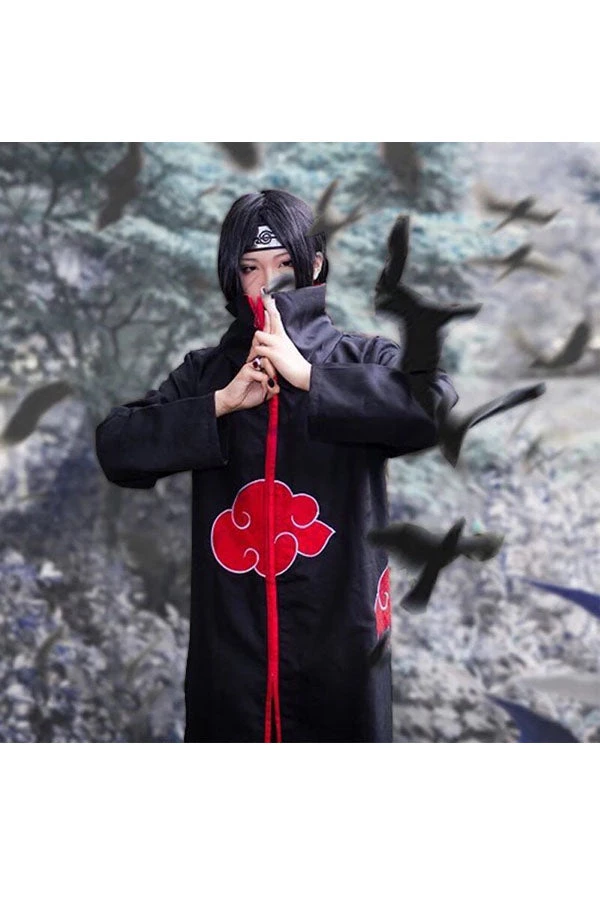 Hallowitch Costumes Boys' Coaplay Naruto Akatsuki Group Robe Cloak Costume For Kids And Adult 3 Hallowitch Costumes Boys' Coaplay Naruto Akatsuki Group Robe Cloak Costume For Kids And Adult