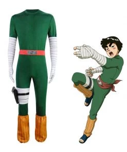 Hallowitch Costumes Naruto Rock Lee Cosplay Costume For Adult