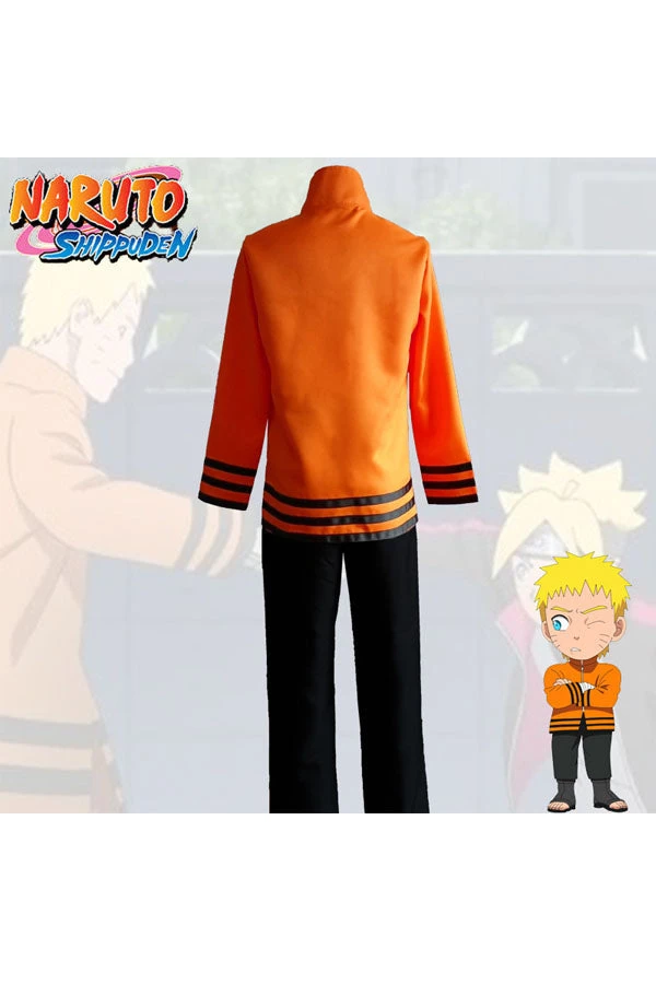 Hallowitch Costumes Cosplay Naruto Uzumaki 7th Costume Set For Adult Men's 4 Hallowitch Costumes Cosplay Naruto Uzumaki 7th Costume Set For Adult Men's