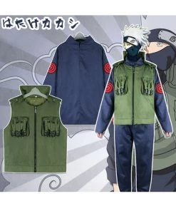 Hallowitch Costumes Men's Cosplay Naruto Kakashi Hatake Costume Set For Adult