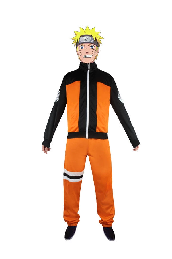 Hallowitch Costumes Cosplay Naruto Uzumaki Costume Set For Adult Men's 4 Hallowitch Costumes Cosplay Naruto Uzumaki Costume Set For Adult Men's