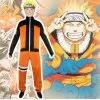 Hallowitch Costumes Cosplay Naruto Uzumaki Costume Set For Adult Men's