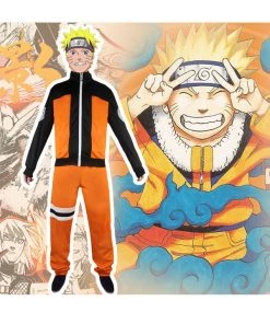 Hallowitch Costumes Cosplay Naruto Uzumaki Costume Set For Adult Men's