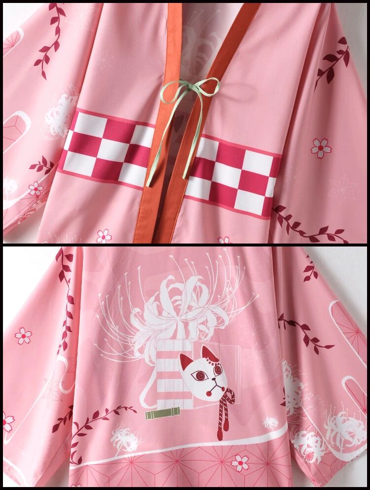 Hallowitch Costumes Kid's Demon Slayer Haori Kimono Costumes 6 Hallowitch Costumes Kid's Demon Slayer Haori Kimono Costumes