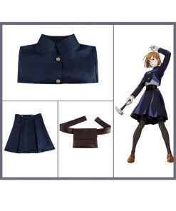 Hallowitch Costumes Jujutsu Kaisen Nobara Kugisaki Outfits Costume 7 Hallowitch Costumes Jujutsu Kaisen Nobara Kugisaki Outfits Costume