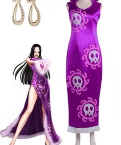Hallowitch Costumes One Piece Boa Hancock Dress Cosplay Costume Women's