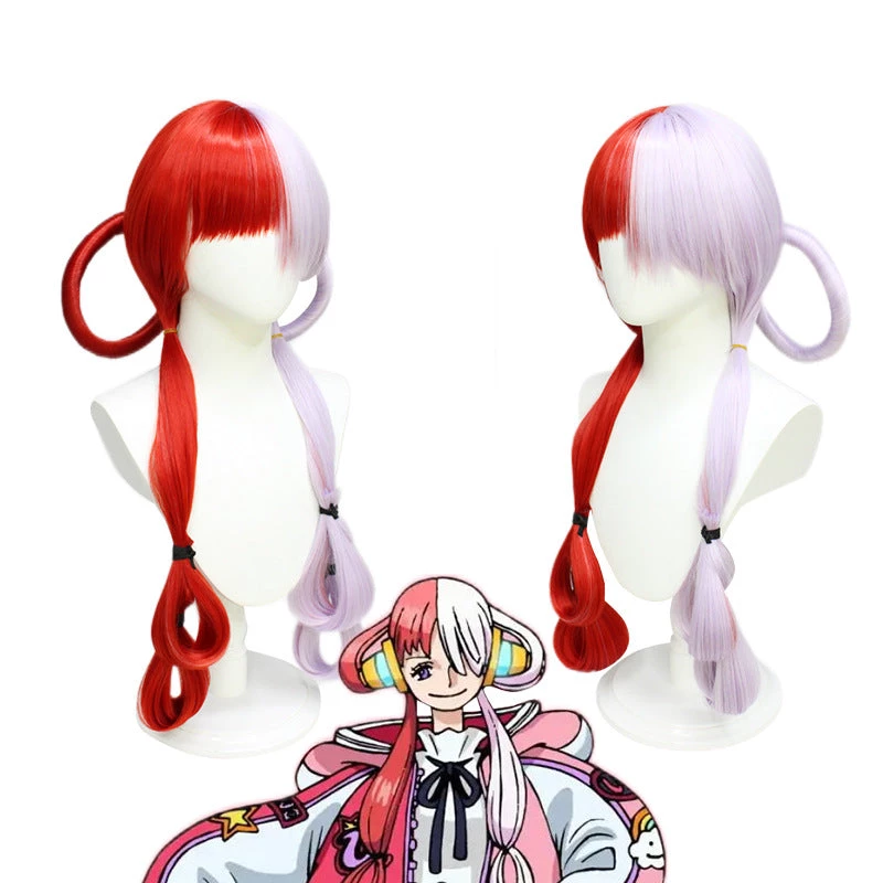 Hallowitch Costumes Women's One Piece Red Diva UTA Cosplay Wig 3 Hallowitch Costumes Women's One Piece Red Diva UTA Cosplay Wig