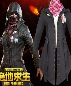 Hallowitch Costumes Game PUBG Playerunknown's Battlegrounds Player Costume Trench Coat