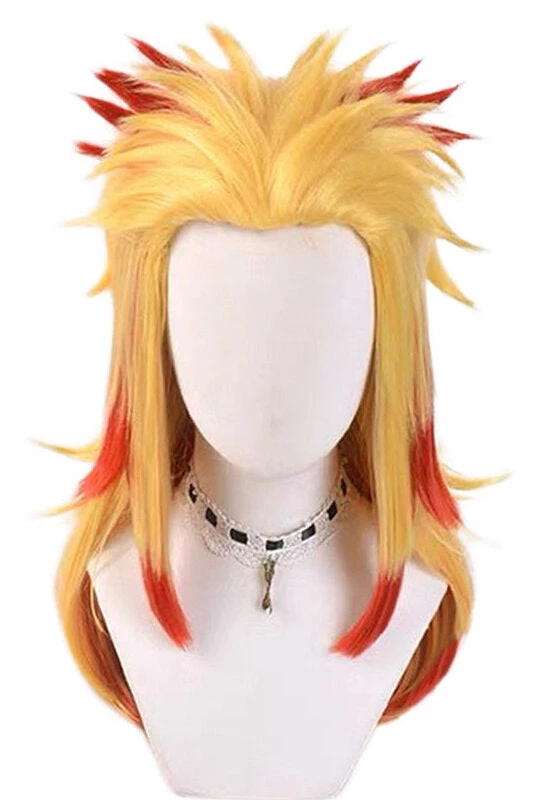 Hallowitch Costumes Rengoku Kyoujurou Wig Cosplay Costume - Demon Slayer Kimetsu No Yaiba 3 Hallowitch Costumes Rengoku Kyoujurou Wig Cosplay Costume - Demon Slayer Kimetsu No Yaiba