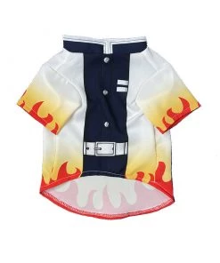 Hallowitch Costumes Kyojuro Rengoku Kimono Costume For Cat And Small Dogs Demon Slayer