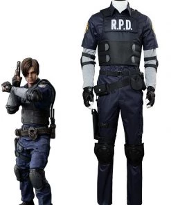 Hallowitch Costumes Men's Resident Evil 2 Remake Re Leon Scott Kennedy Costume