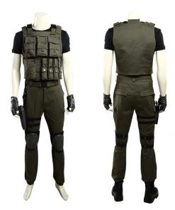 Hallowitch Costumes Men's Resident Evil 3 Remake Carlos Oliveira Cosplay Costume